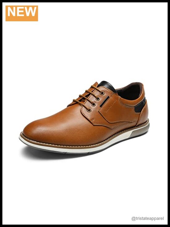 Men\'s Oxfords Casual Derby Sneakers Perforated Synthetic Leather Cushioned